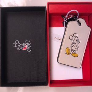 Coach Mickey bag charm tag